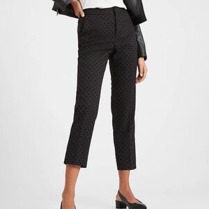 NWT Banana Republic High Rise Flock Dot Ankle Pant